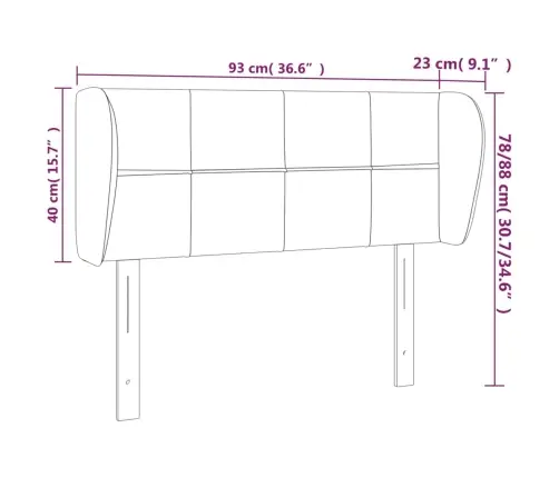 Voodipeats Servadega, Roosa, 93X23X78/88 cm Samet