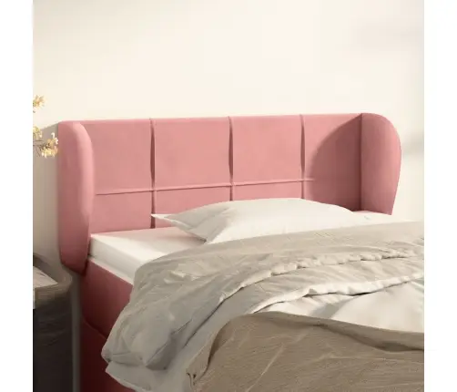 Voodipeats Servadega, Roosa, 93X23X78/88 cm Samet