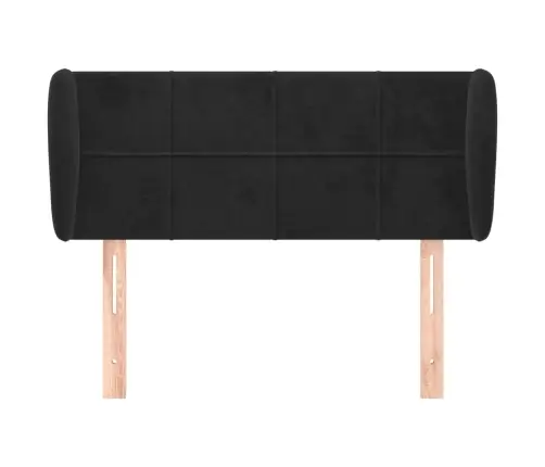 Galvūgalis Su Auselėmis, Juodos Spalvos,103X23X78/88cm Aksomas