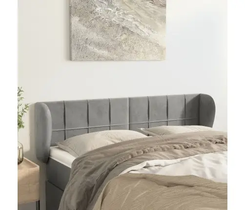 Voodipeats Servadega, Helehall, 147X23X78/88 cm Samet