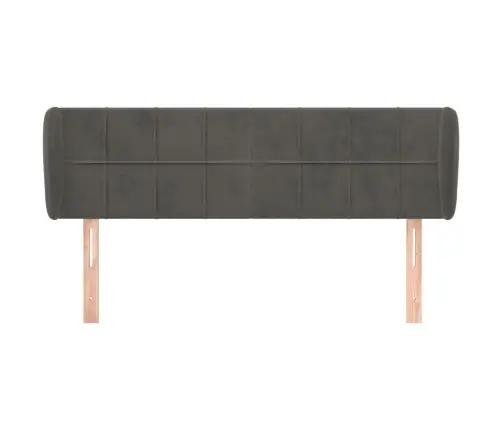 Galvgalis Ar Malām, Tumši Pelēks Samts, 147X23X78/88 Cm Vidaxl