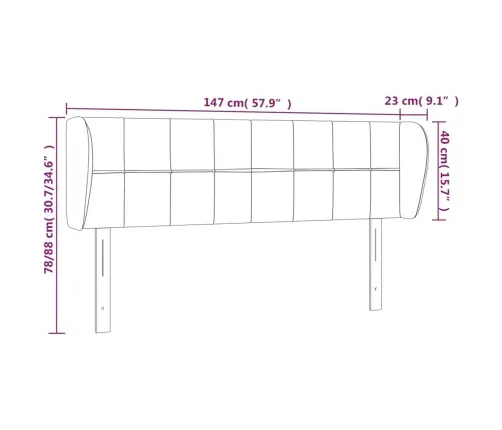 Voodipeats Servadega, Roosa, 147X23X78/88 cm Samet