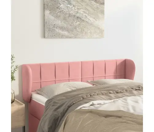 Voodipeats Servadega, Roosa, 147X23X78/88 cm Samet