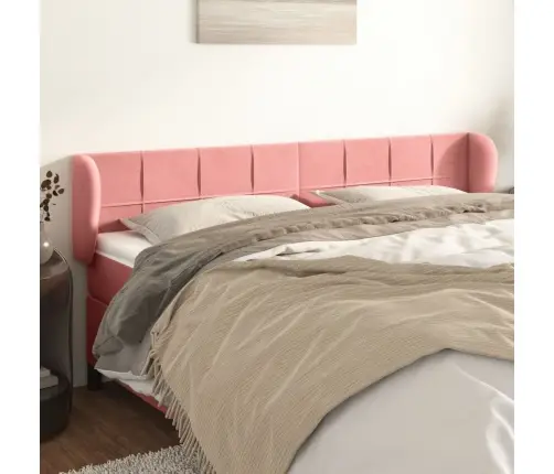 Voodipeats Servadega, Roosa, 163X23X78/88 cm Samet