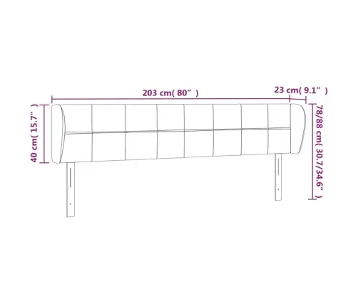 Galvūgalis Su Auselėmis, Tamsiai Mėlyna,203X23X78/88cm Aksomas Galvūgalis Su Auselėmis, Tamsiai Mėlyna,203X23X78/88cm Aksomas