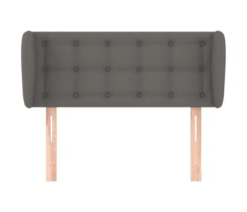 Galvgalis Ar Malām, 93X23X78/88 Cm, Pelēka Mākslīgā Āda Vidaxl