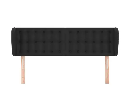 Voodipeats Servadega, Must, 147X23X78/88 cm Kunstnahk