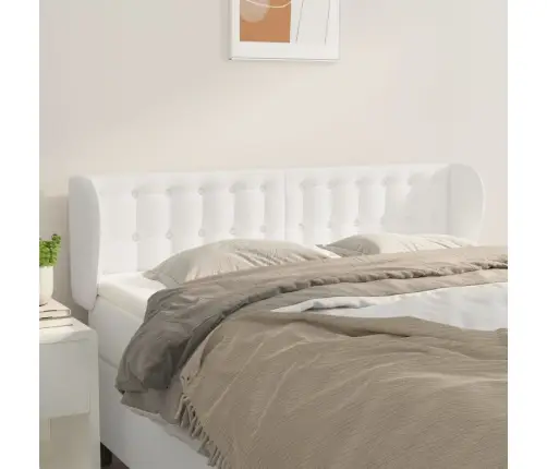 Voodipeats Servadega, Valge, 147X23X78/88 cm Kunstnahk