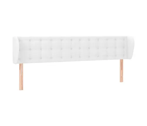 Galvgalis Ar Malām, 183X23X78/88 Cm, Balta Mākslīgā Āda Vidaxl