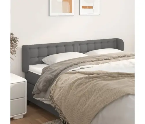 Galvūgalis Su Auselėmis, Pilkos,183X23X78/88cm Dirbtinė Oda