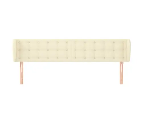 Galvgalis Ar Malām, 203X23X78/88 Cm Cm, Krēmkrāsas Mākslīgā Āda Vidaxl