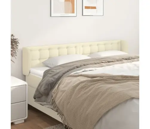 Galvgalis Ar Malām, 203X23X78/88 Cm Cm, Krēmkrāsas Mākslīgā Āda Vidaxl