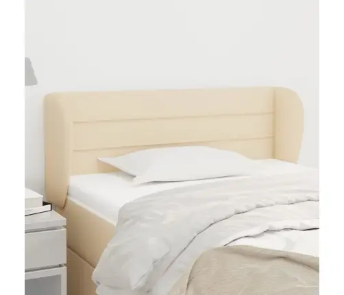 Galvgalis Ar Malām, 83X23X78/88 Cm, Krēmkrāsas Audums Vidaxl Galvgalis Ar Malām, 83X23X78/88 Cm, Krēmkrāsas Audums Vidaxl