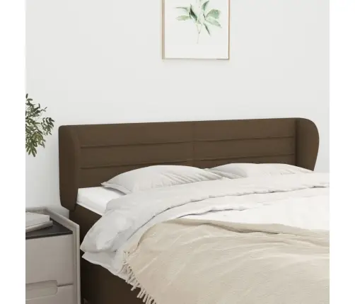 Voodipeats Servadega, Tumepruun, 147X23X78/88 cm Kangas