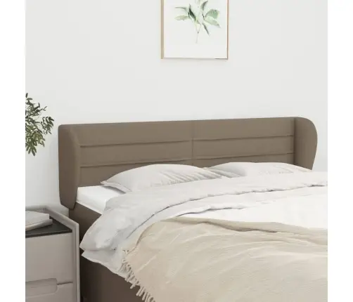 Galvgalis Ar Malām, 147X23X78/88 Cm, Pelēkbrūns Audums Vidaxl