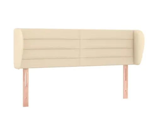 Galvgalis Ar Malām, 147X23X78/88 Cm, Krēmkrāsas Audums Vidaxl