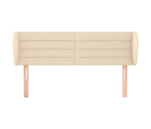 Galvgalis Ar Malām, 147X23X78/88 Cm, Krēmkrāsas Audums Vidaxl