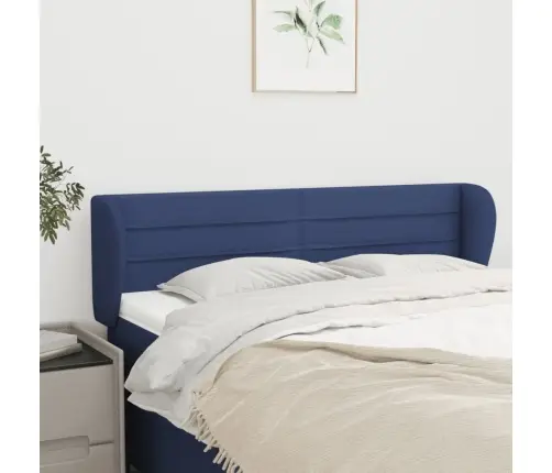Galvgalis Ar Malām, 147X23X78/88 Cm, Zils Audums Vidaxl Galvgalis Ar Malām, 147X23X78/88 Cm, Zils Audums Vidaxl