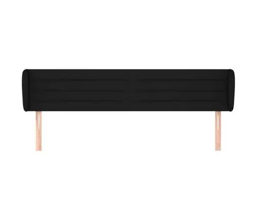 Galvūgalis Su Auselėmis, Juodos Spalvos,183X23X78/88cm Audinys