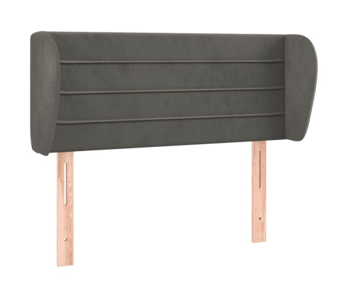 Galvgalis Ar Malām, Tumši Pelēks Samts, 83X23X78/88 Cm Vidaxl