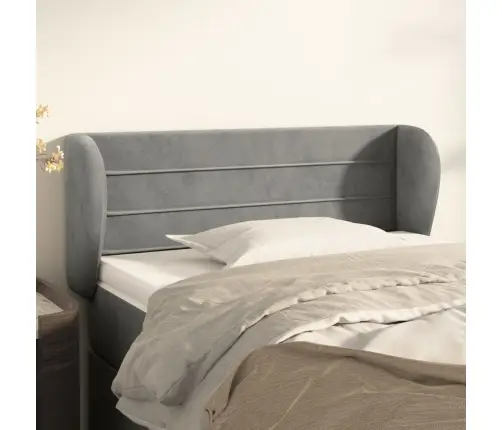 Galvgalis Ar Malām, Gaiši Pelēks Samts, 93X23X78/88 Cm Vidaxl