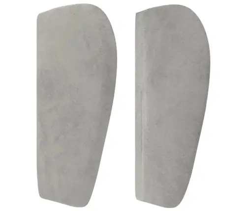 Galvgalis Ar Malām, Gaiši Pelēks Samts, 147X23X78/88 Cm Vidaxl