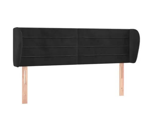 Galvgalis Ar Malām, Melns Samts, 147X23X78/88 Cm Vidaxl