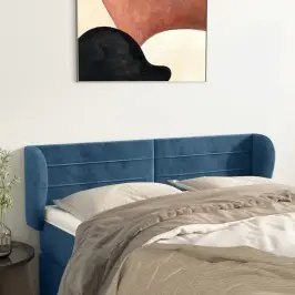 Galvgalis Ar Malām, Tumši Zils Samts, 147X23X78/88 Cm Vidaxl