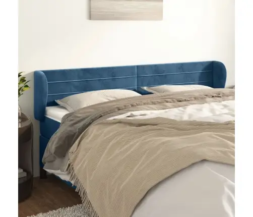 Voodipeats Servadega, Tumesinine, 163X23X78/88 cm Samet