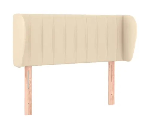 Galvgalis Ar Malām, 83X23X78/88 Cm, Krēmkrāsas Audums Vidaxl