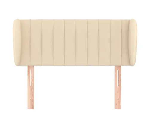 Galvgalis Ar Malām, 83X23X78/88 Cm, Krēmkrāsas Audums Vidaxl