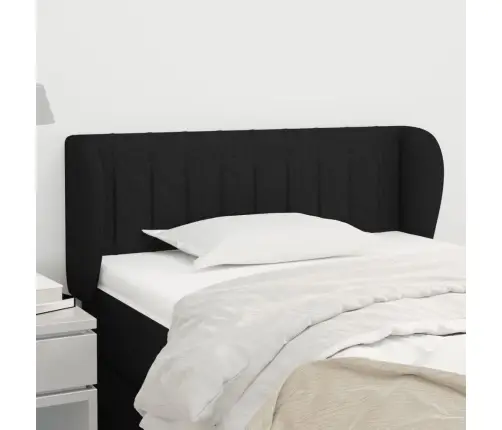 Galvgalis Ar Malām, 93X23X78/88 Cm, Melns Audums Vidaxl