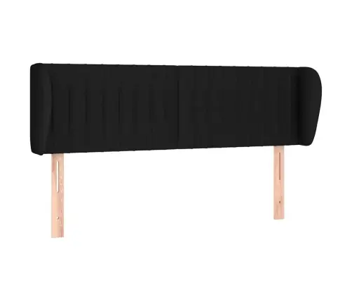 Galvgalis Ar Malām, 147X23X78/88 Cm, Melns Audums Vidaxl