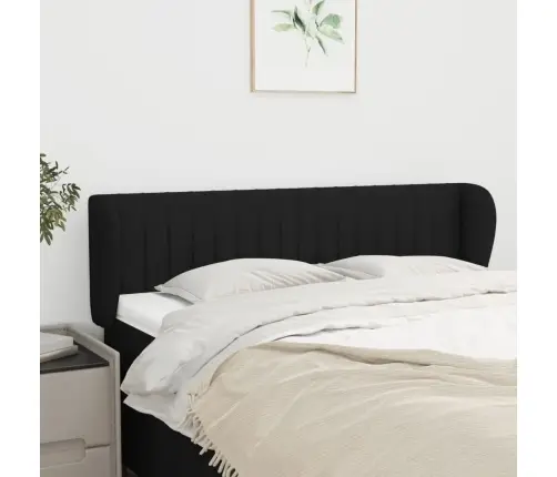 Galvgalis Ar Malām, 147X23X78/88 Cm, Melns Audums Vidaxl