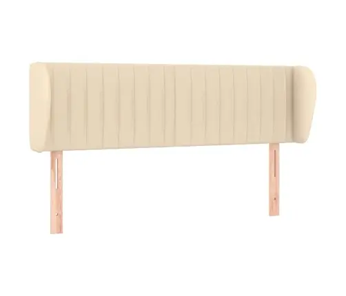 Galvgalis Ar Malām, 147X23X78/88 Cm, Krēmkrāsas Audums Vidaxl