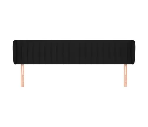 Galvgalis Ar Malām, 183X23X78/88 Cm, Melns Audums Vidaxl