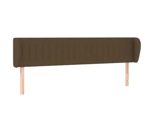 Galvgalis Ar Malām, 183X23X78/88 Cm, Tumši Brūns Audums Vidaxl Galvgalis Ar Malām, 183X23X78/88 Cm, Tumši Brūns Audums Vidaxl