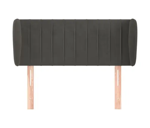 Galvūgalis Su Auselėmis, Tamsiai Pilkos,83X23X78/88cm Aksomas