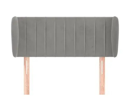 Galvgalis Ar Malām, Gaiši Pelēks Samts, 93X23X78/88 Cm Vidaxl