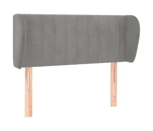 Galvgalis Ar Malām, Gaiši Pelēks Samts, 103X23X78/88 Cm Vidaxl