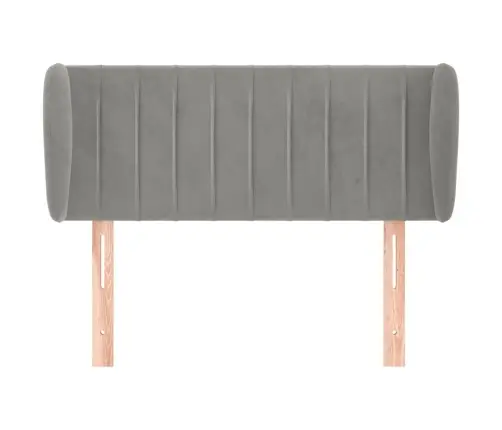 Galvgalis Ar Malām, Gaiši Pelēks Samts, 103X23X78/88 Cm Vidaxl