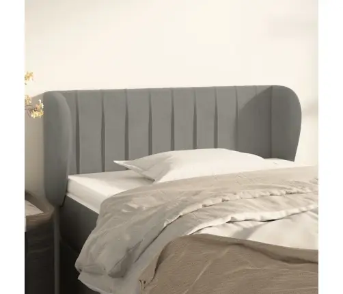 Galvgalis Ar Malām, Gaiši Pelēks Samts, 103X23X78/88 Cm Vidaxl