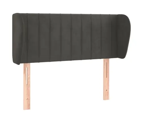 Galvgalis Ar Malām, Tumši Pelēks Samts, 103X23X78/88 Cm, Vidaxl Galvgalis Ar Malām, Tumši Pelēks Samts, 103X23X78/88 Cm, Vidaxl
