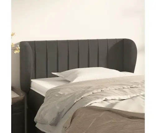 Galvgalis Ar Malām, Tumši Pelēks Samts, 103X23X78/88 Cm, Vidaxl Galvgalis Ar Malām, Tumši Pelēks Samts, 103X23X78/88 Cm, Vidaxl