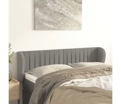 Galvgalis Ar Malām, Gaiši Pelēks Samts, 147X23X78/88 Cm Vidaxl
