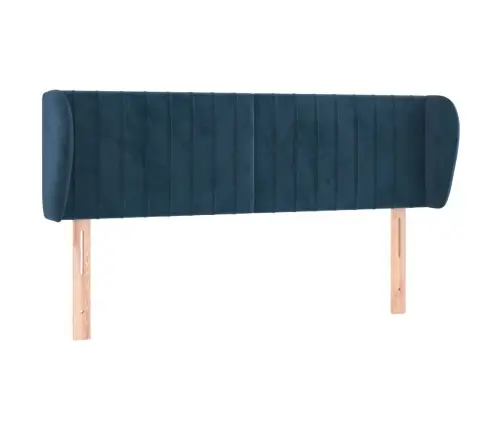 Galvūgalis Su Auselėmis, Tamsiai Mėlyna,147X23X78/88cm Aksomas