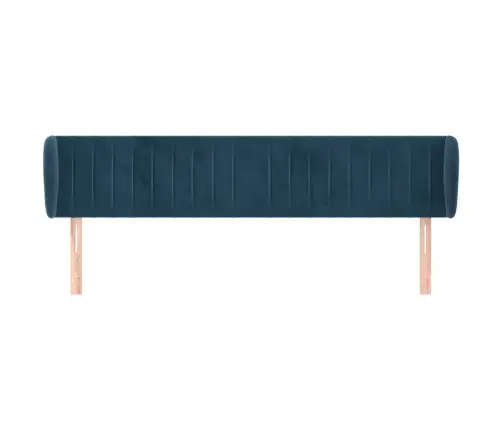 Galvūgalis Su Auselėmis, Tamsiai Mėlyna,163X23X78/88cm Aksomas