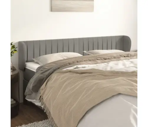 Galvūgalis Su Auselėmis, Šviesiai Pilkos,183X23X78/88cmAksomas