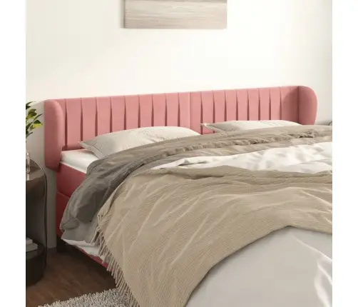 Galvgalis Ar Malām, Rozā Samts, 183X23X78/88 Cm Vidaxl