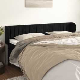 Galvgalis Ar Malām, Melns Samts, 203X23X78/88 Cm Vidaxl